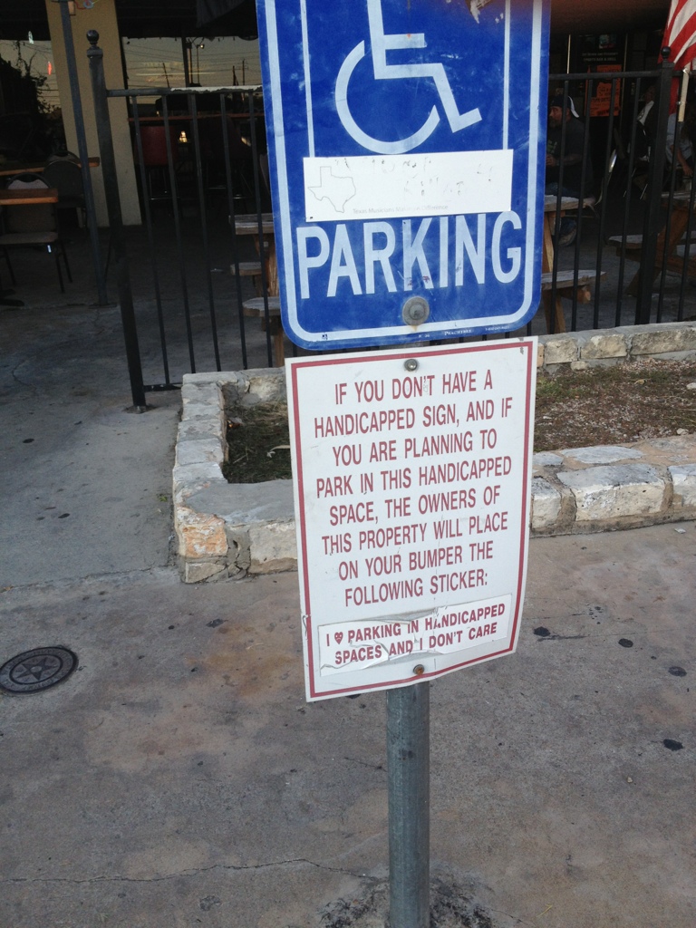 I Heart Parking in Handicapped Spaces