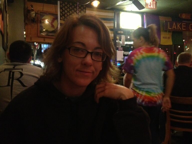 Stacy at the Evangeline Cafe