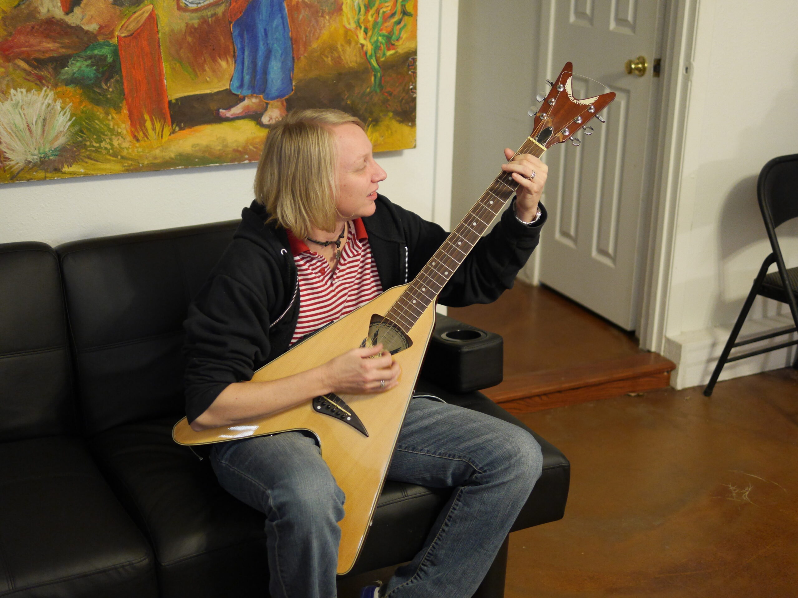 Kasey and a Fly Guitar