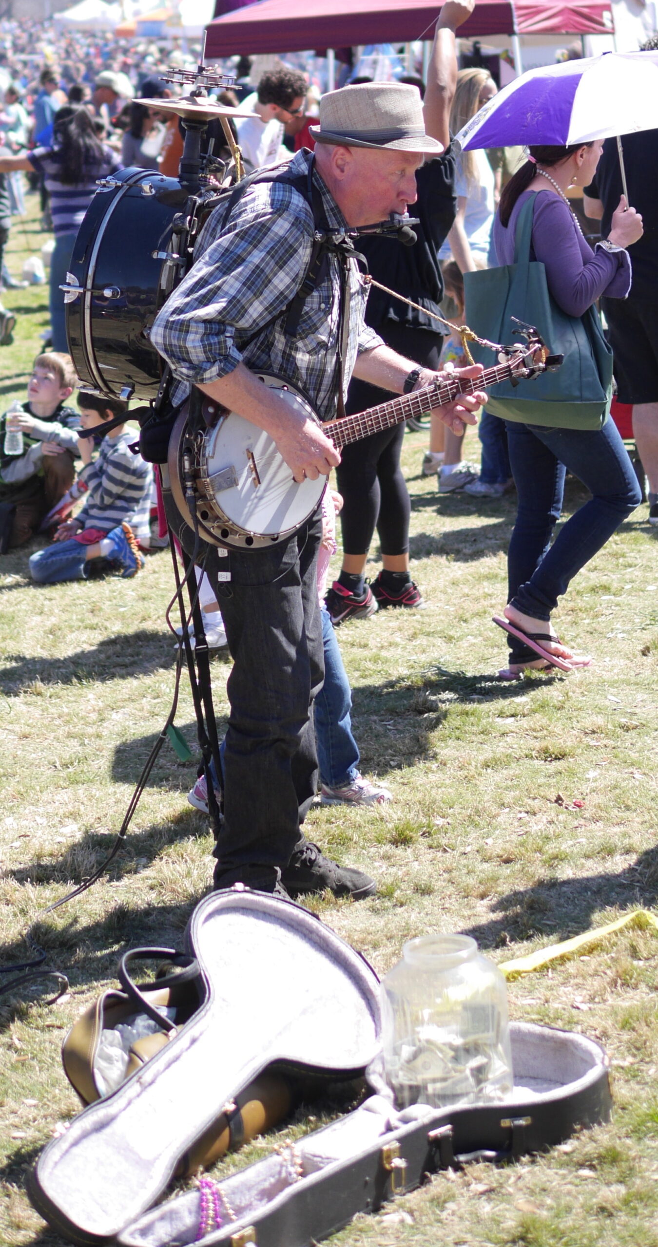 One Man Band with Fans