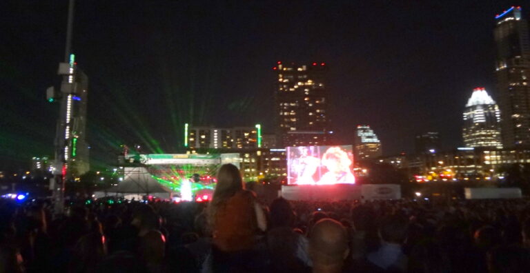 The Flaming Lips and the Austin Skyline by Night