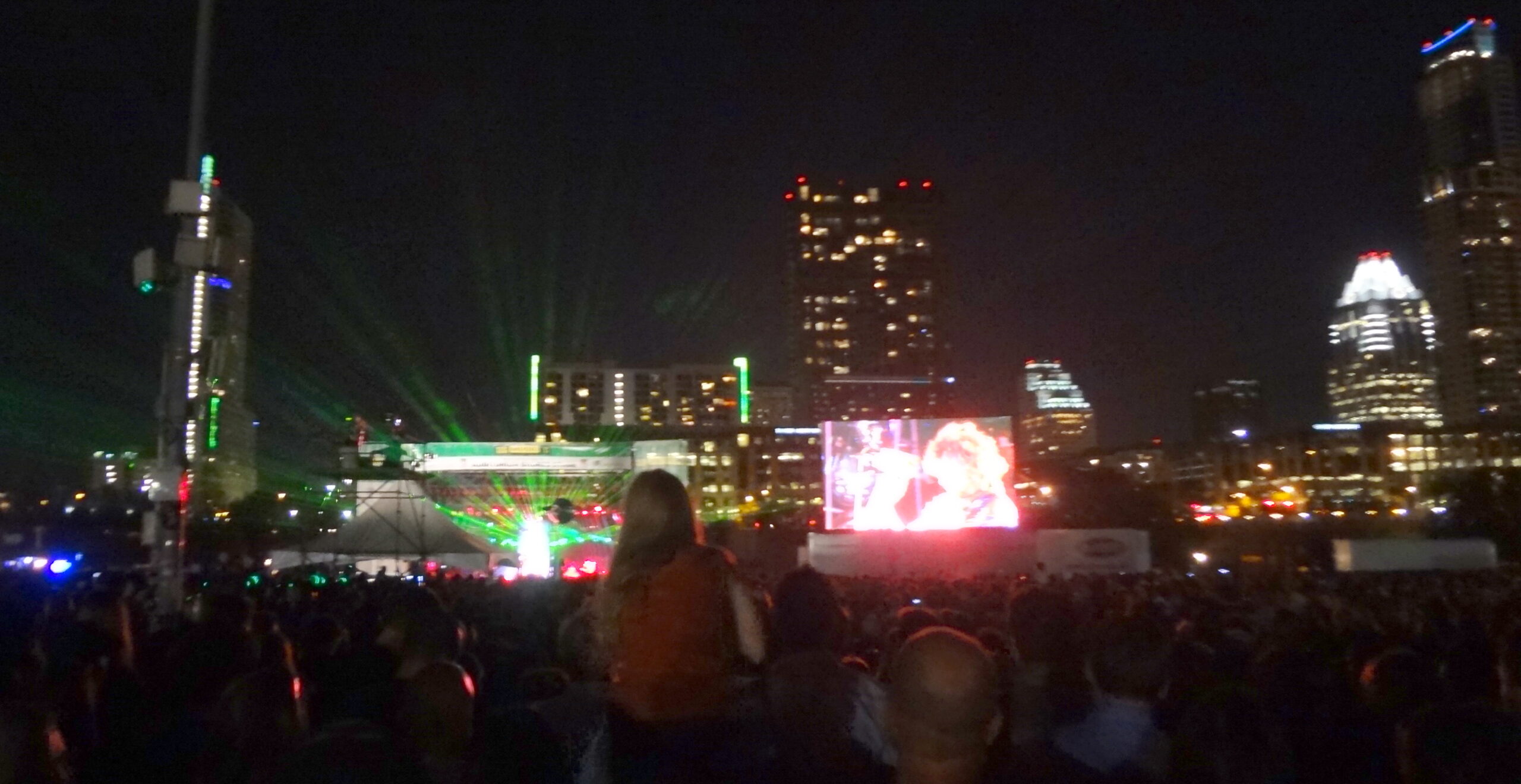 The Flaming Lips and the Austin Skyline by Night
