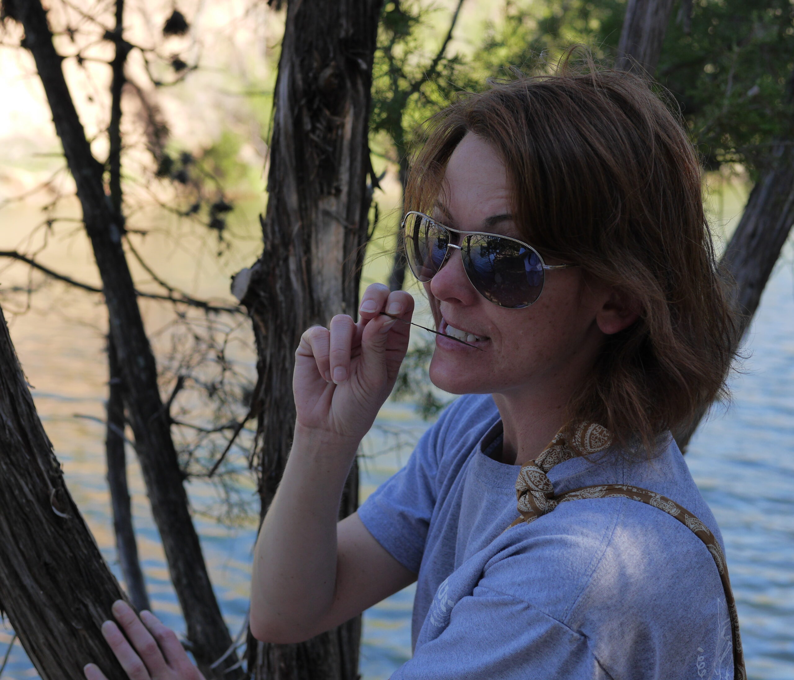 Stacy, A Tree, A Lake