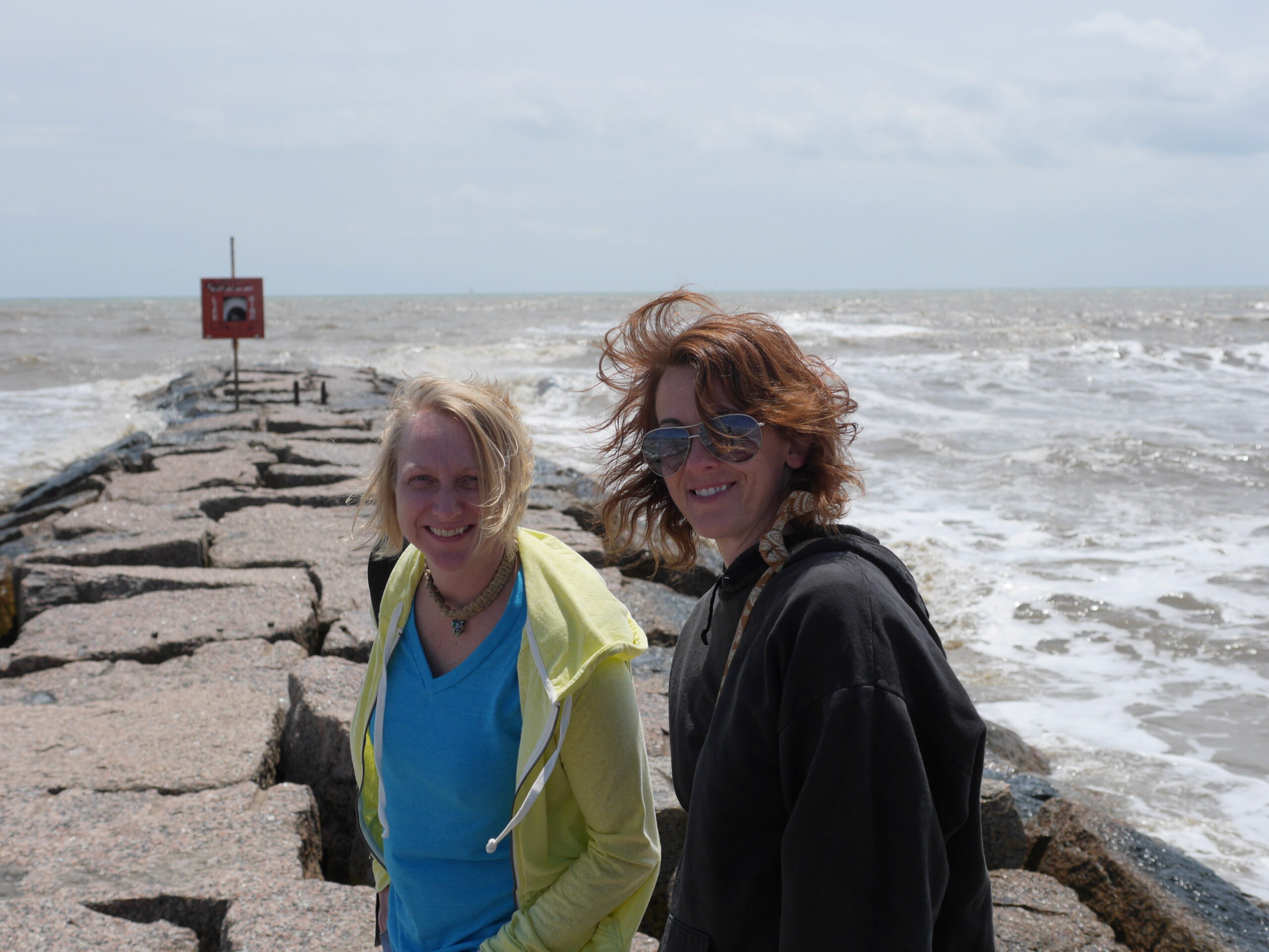 Stacy, Kasey on the Jetty
