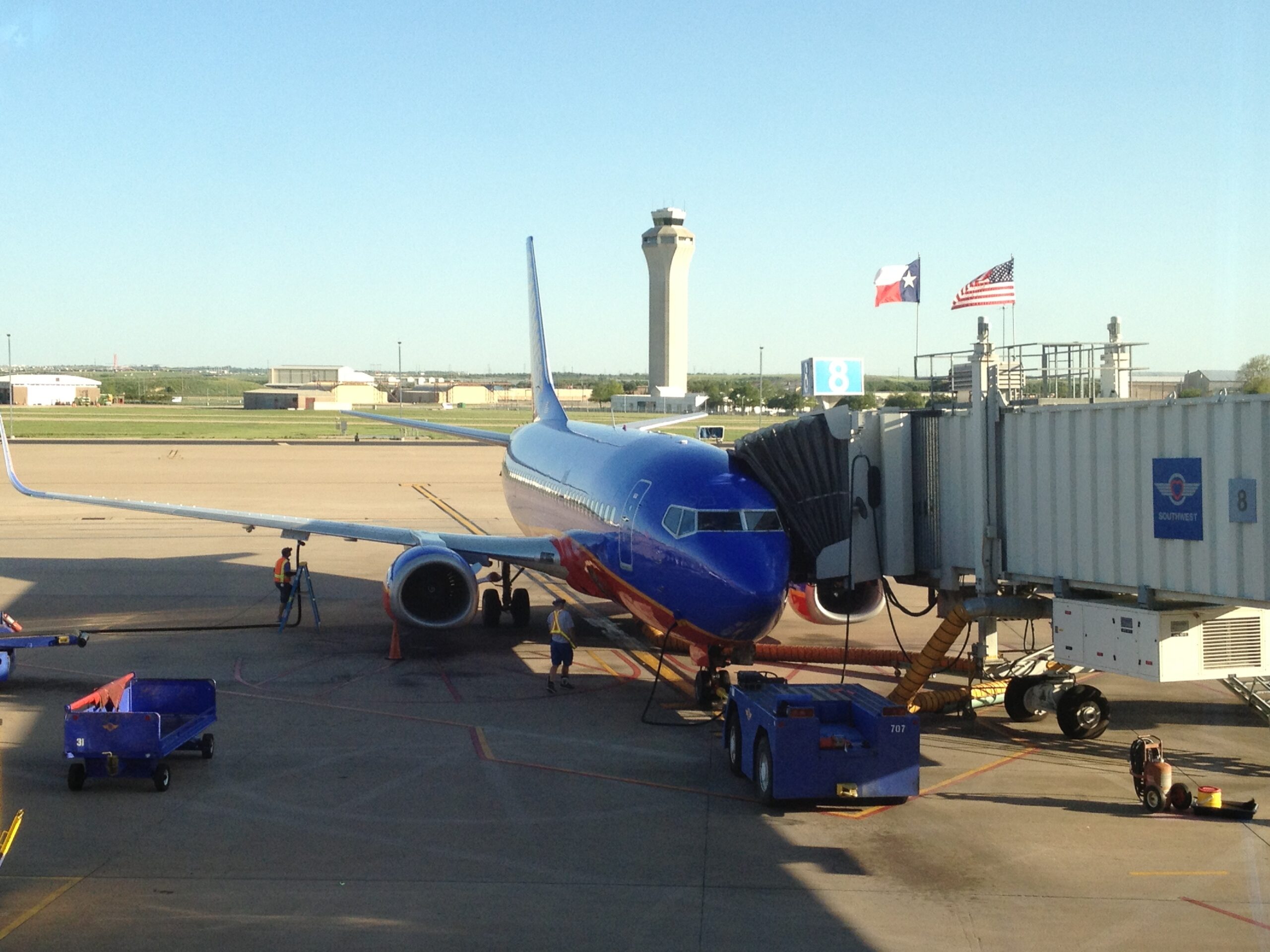 Southwest Plane and Flags