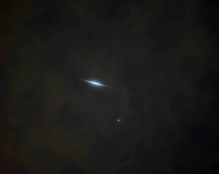 -8.3 Iridium Flare with Light Cloud Cover