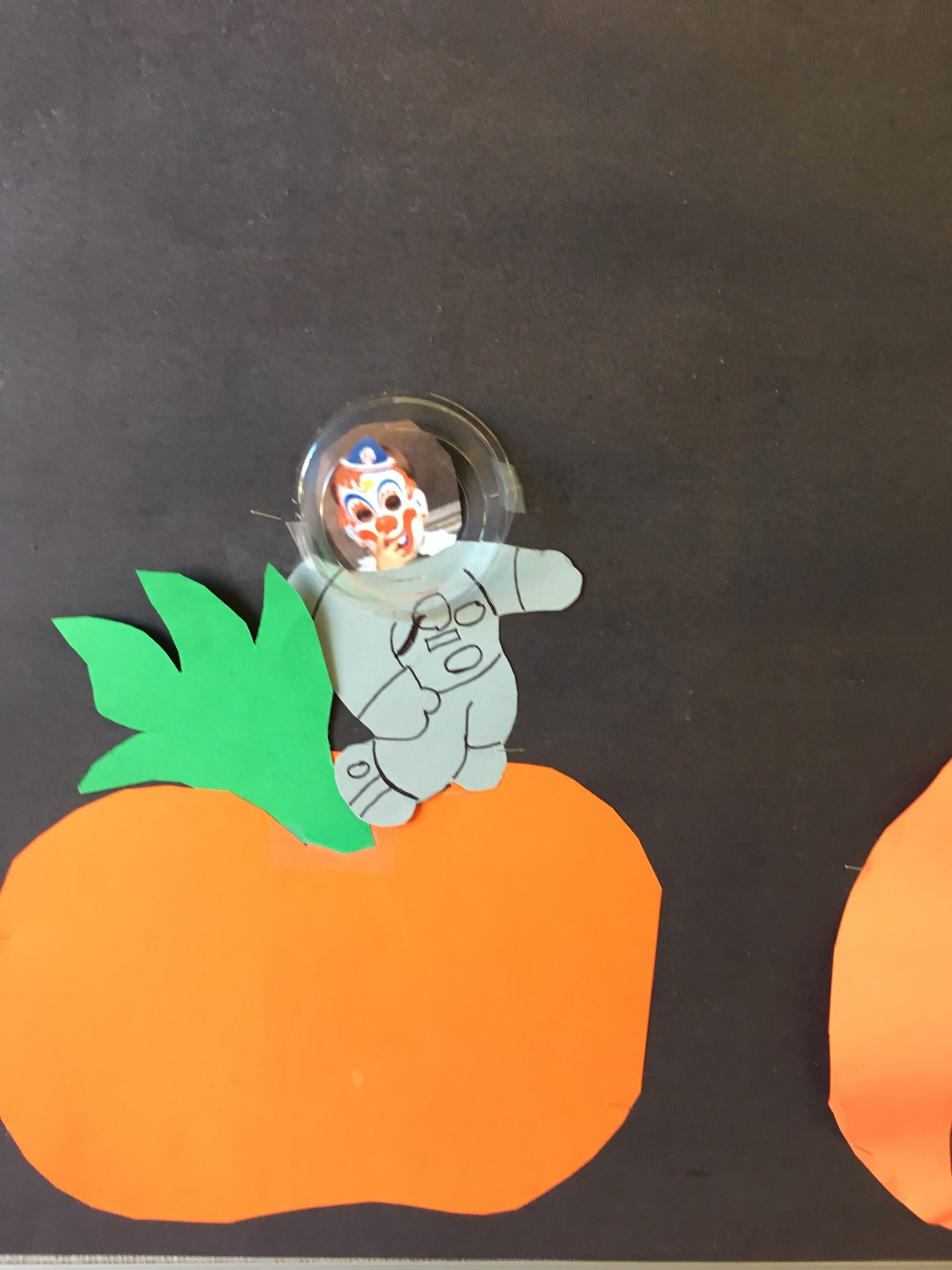 Space Clown on Pumpkin