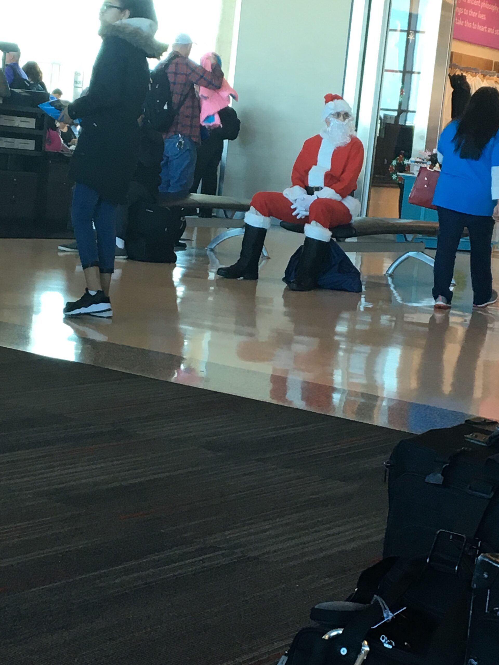 Santa in Airport
