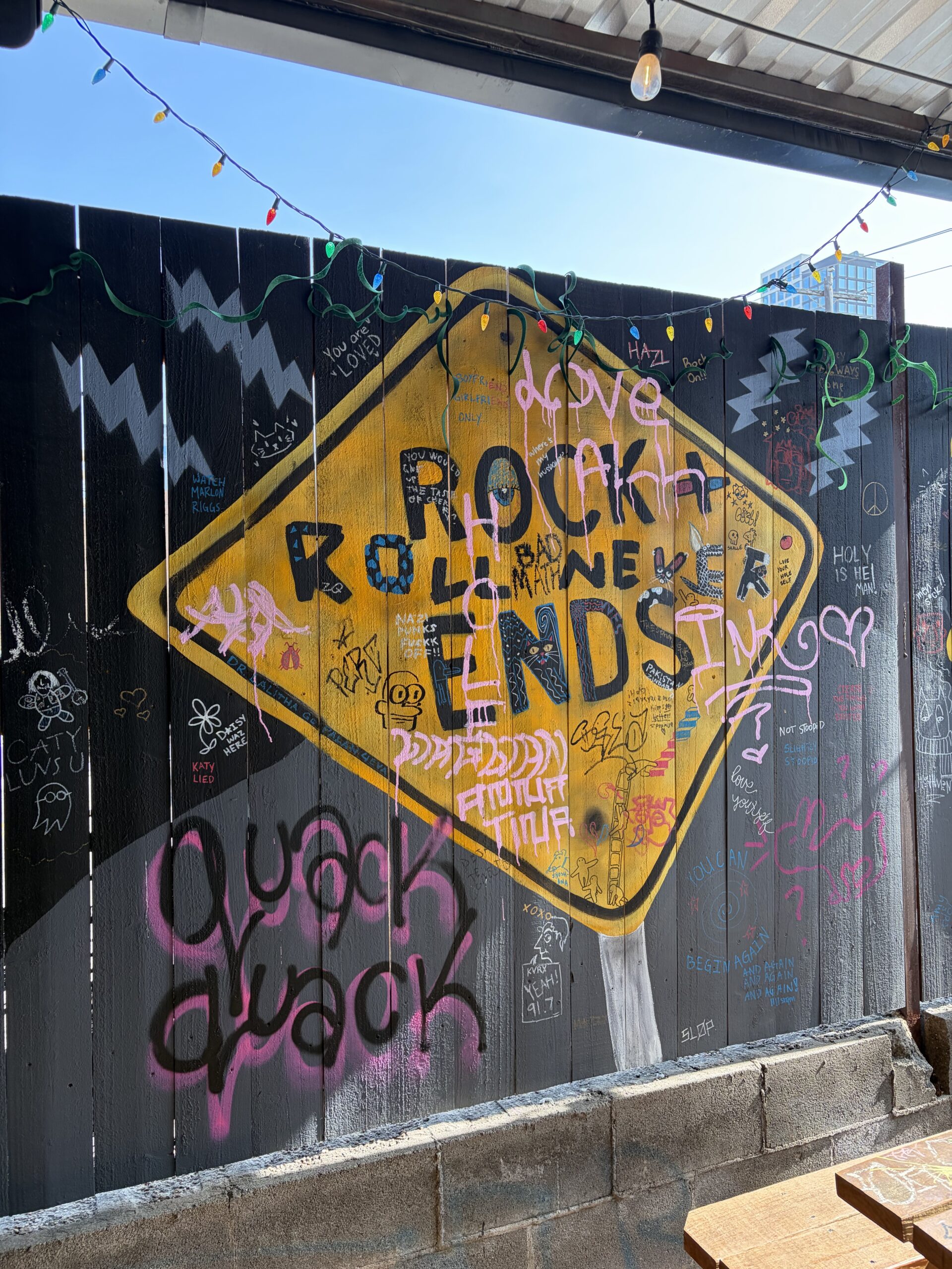 Rock and Roll Ends Sign